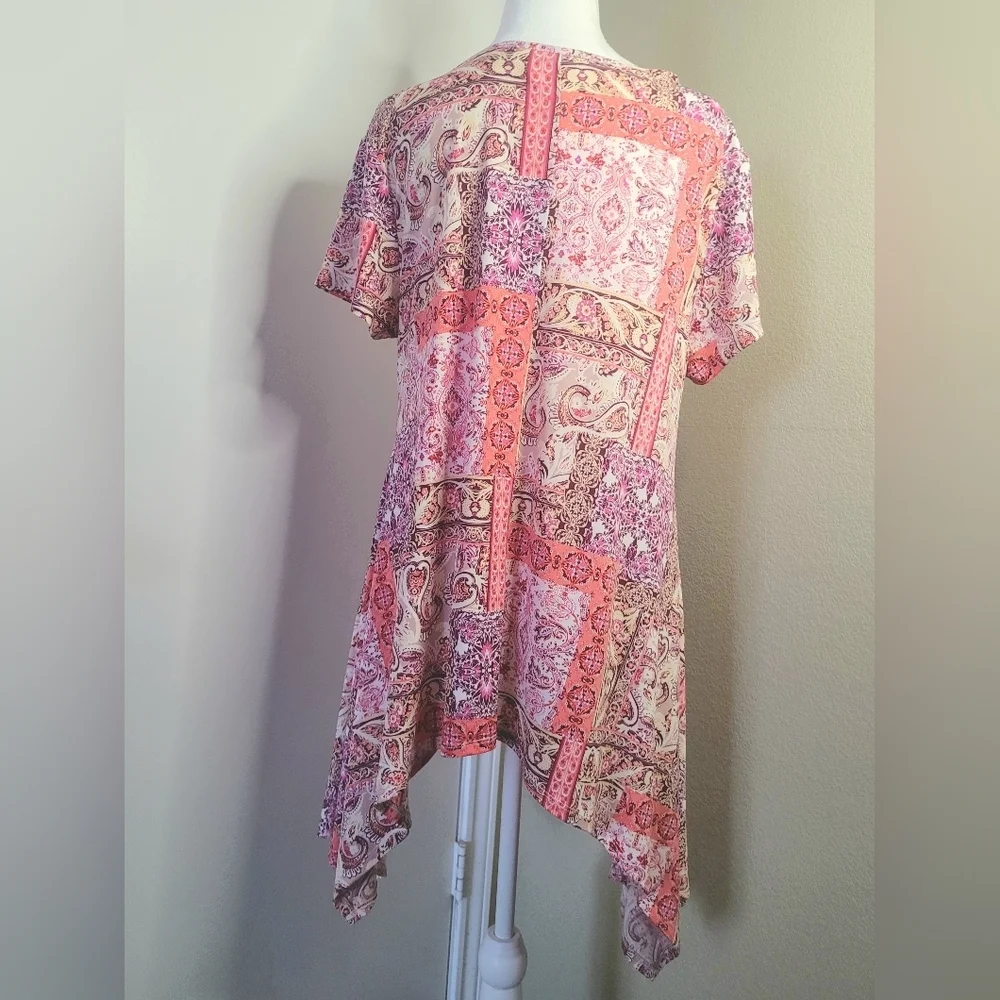 Cato Peach, Tunic Blouse, Stretchy, Size Large, Soft Material - Picture 4 of 11